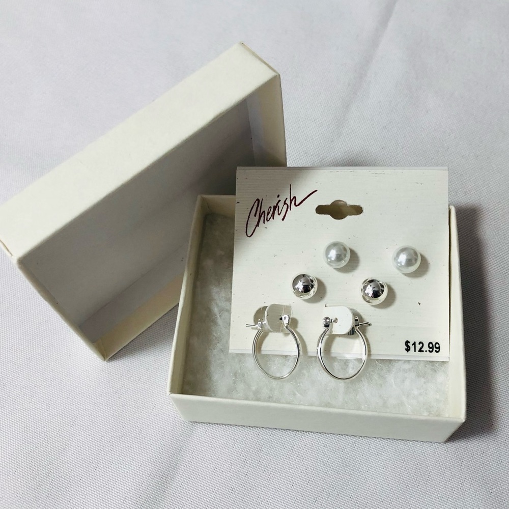 New Cherish three earring pairs set
